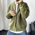 Men's Knitted Cardigan Sweater, Casual Pure Color, Versatile Autumn Winter Coat, Youth Lazy Fashion