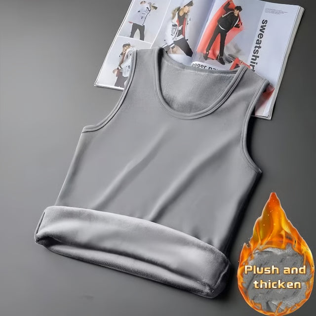 Autumn Winter Thermal Underwear, Men's Sleeveless Vest, Warm Thickening Thermo Lingerie, Thermal Undershirt Top
