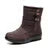 Warm Plush Women Boots Snow Round Toe Shoes, Stylish Zipper Ladies Winter Footwear for Comfort & Elegance