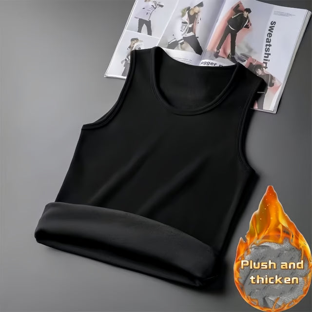 Autumn Winter Thermal Underwear, Men's Sleeveless Vest, Warm Thickening Thermo Lingerie, Thermal Undershirt Top