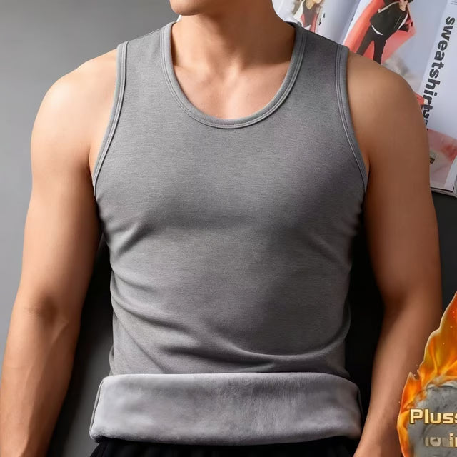 Autumn Winter Thermal Underwear, Men's Sleeveless Vest, Warm Thickening Thermo Lingerie, Thermal Undershirt Top