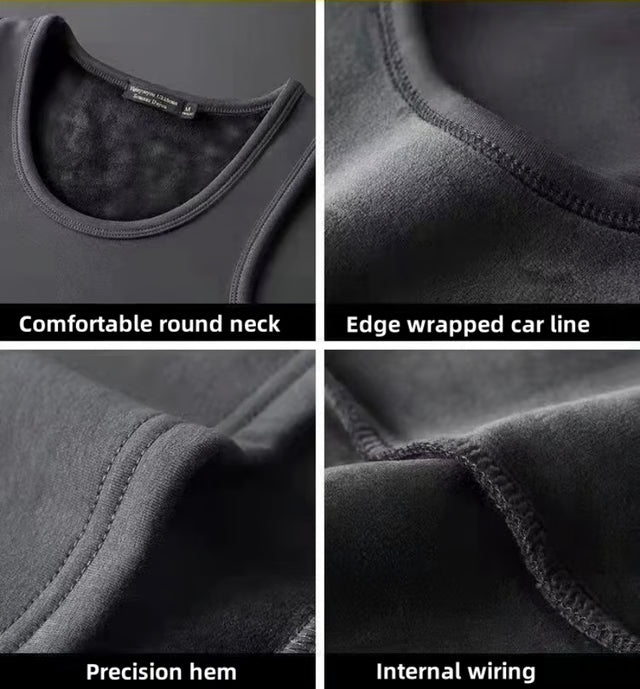 Autumn Winter Thermal Underwear, Men's Sleeveless Vest, Warm Thickening Thermo Lingerie, Thermal Undershirt Top