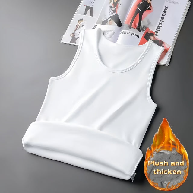 Autumn Winter Thermal Underwear, Men's Sleeveless Vest, Warm Thickening Thermo Lingerie, Thermal Undershirt Top