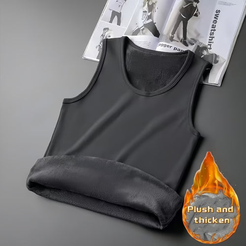 Autumn Winter Thermal Underwear, Men's Sleeveless Vest, Warm Thickening Thermo Lingerie, Thermal Undershirt Top